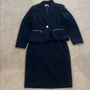 Calvin Klein Black Business Jacket and Skirt Set